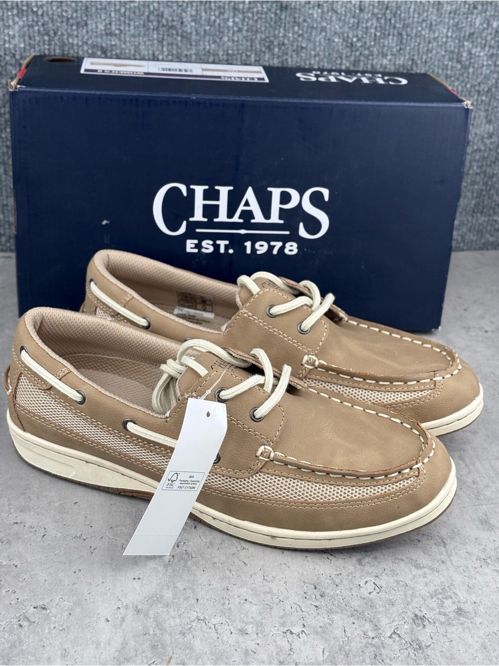 Chaps Dana Lace Up Synthetic Boat Shoes Women's Size 8 New